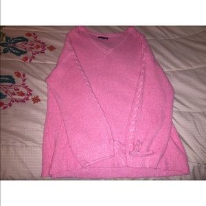 v-neck oversized sweater